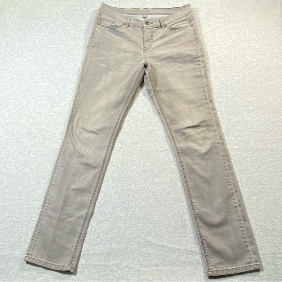 New York & Co. Jegging Jeans Women 10 Gray Straight Leg Mid Rise Stretch Denim - Picture 5 of 15